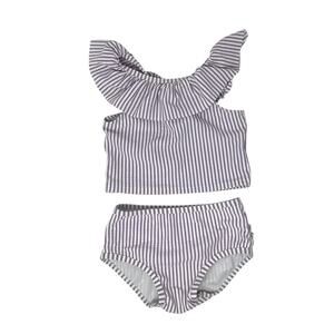 Ruffle Butts Purple and White Stripe Seersucker Two-Piece. Size. 18-24 Months.